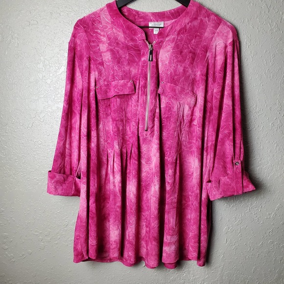 Avenue Tops - Avenue Pink Loose Fit Blouse Sz. 22/24